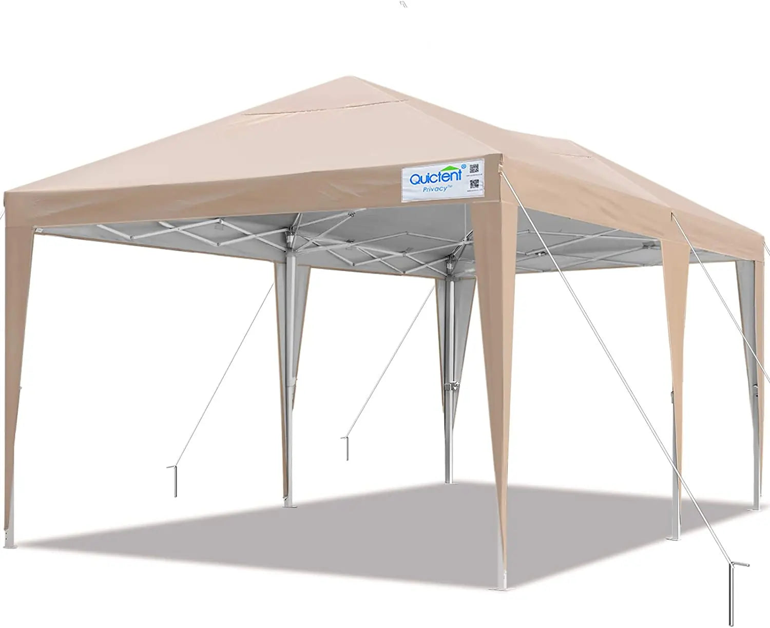 Beige No-Side 10'x20' EZ Up Canopy#color_beige