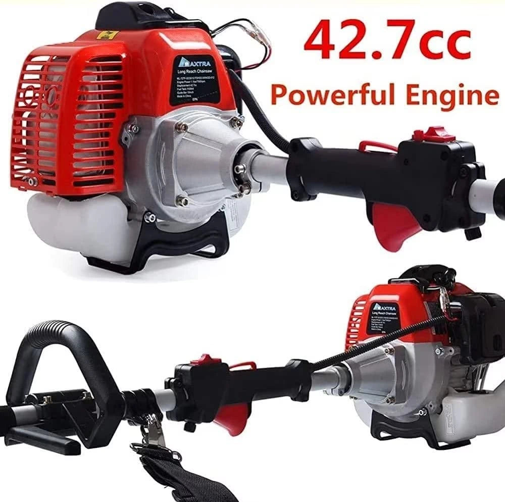 EPA certificated 42.7cc, 1100w 2-stroke gas powered pole saw engine#style_fixed saw head