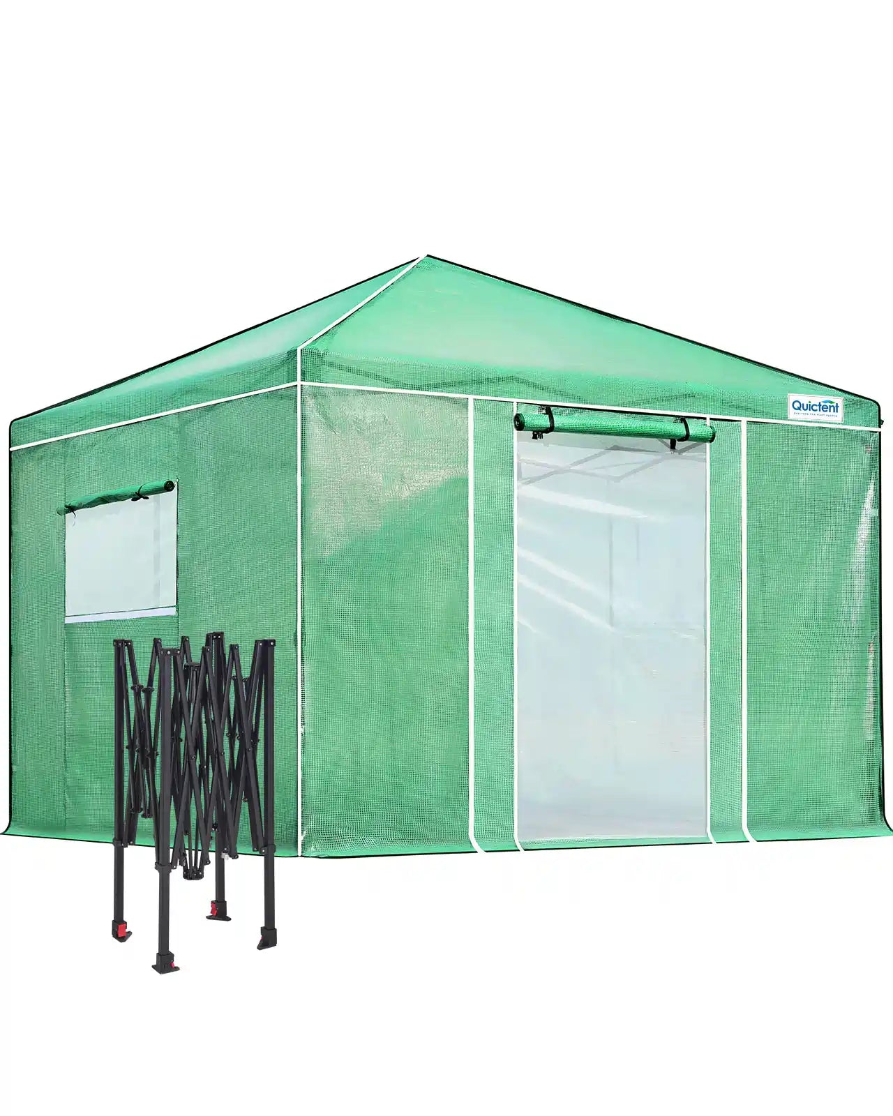 10'x10' Portable Pop-up Walk-in Greenhouse Green