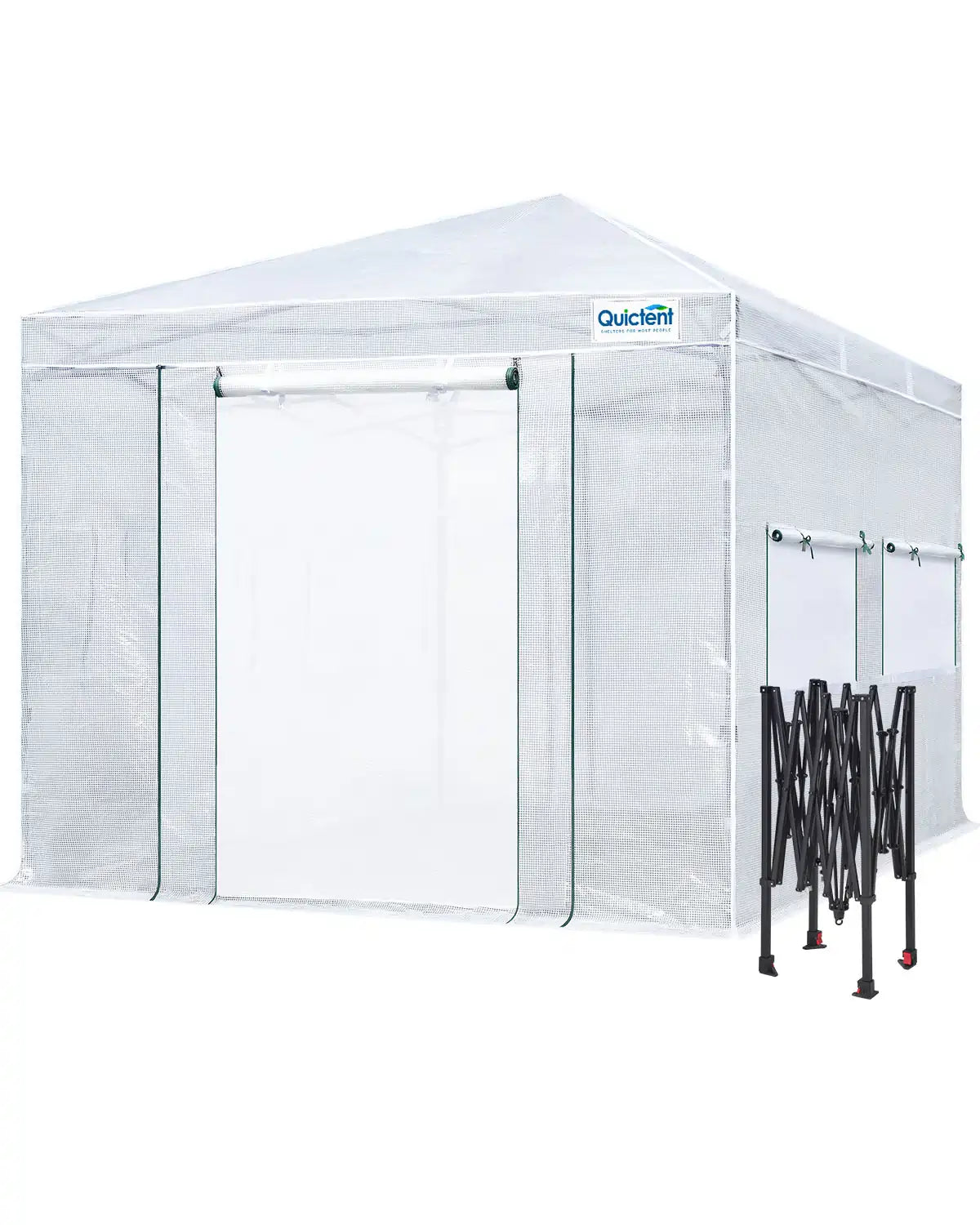 12'x8' Portable Pop-up Walk-in Greenhouse White