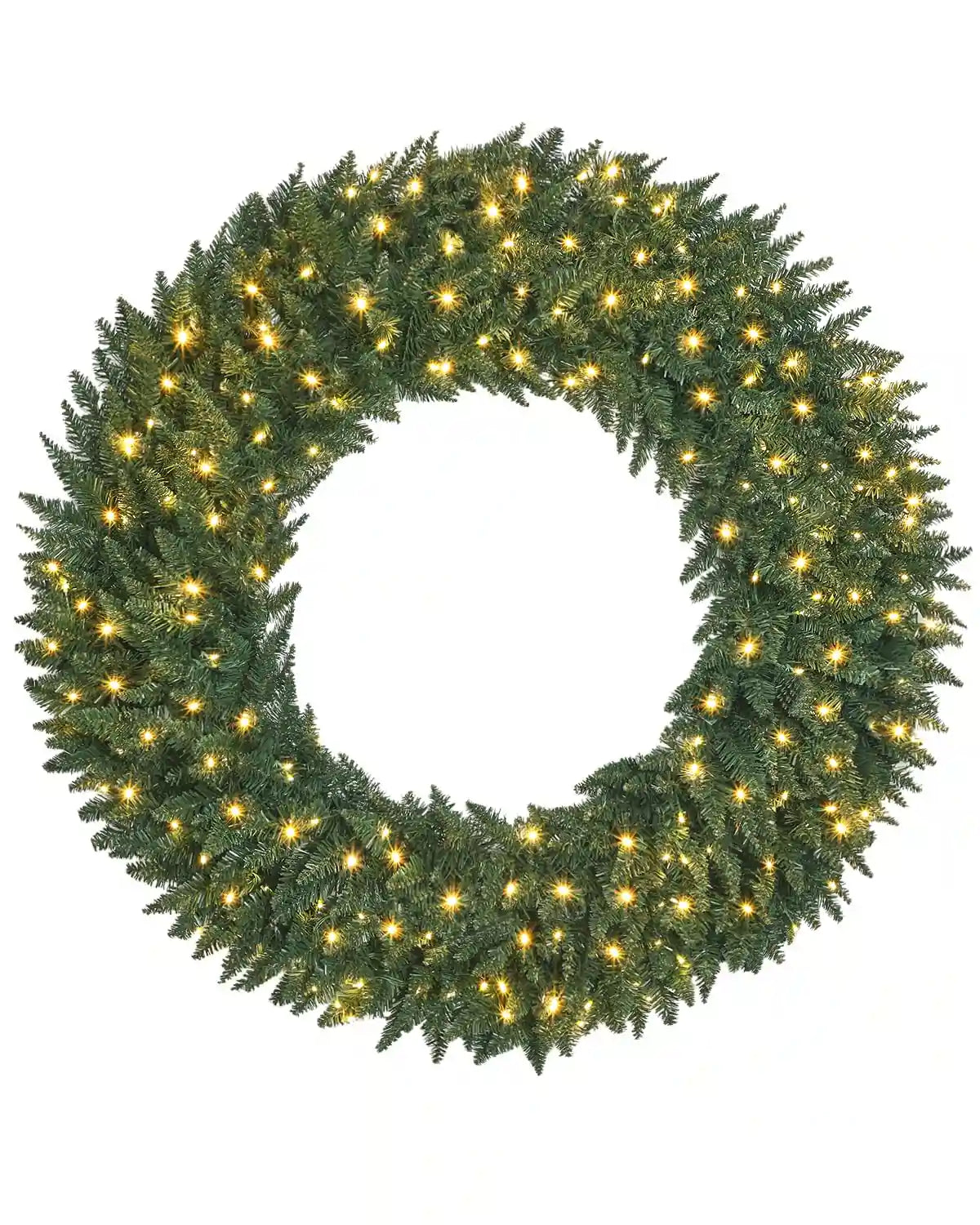 48" Large Artificial Pre-Lit Fir Christmas Wreath#size_48"