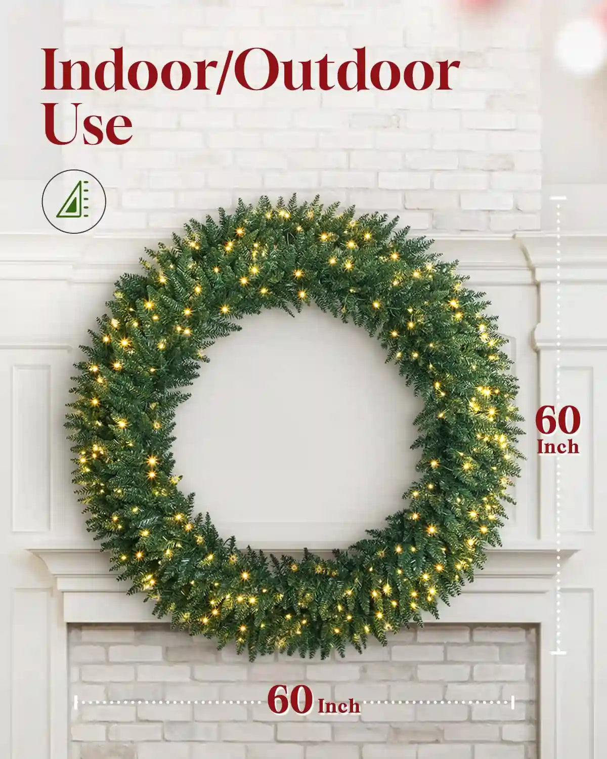 OasisCraft 60 inch Christmas Wreath Size#size_60"