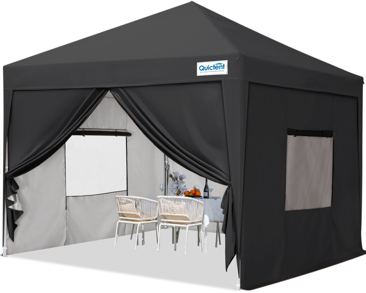 Quictent Privacy 8x8/10x10/10x20 Portable Pop Up Canopy with Sidewalls