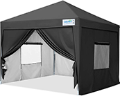 Quictent Privacy 8x8/10x10/10x20 Portable Pop Up Canopy with Sidewalls