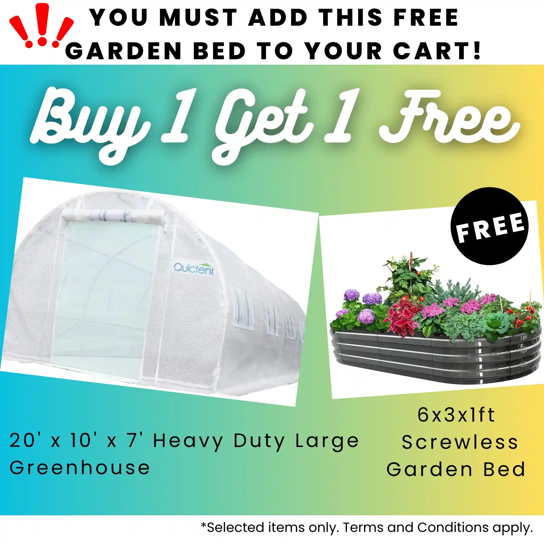 20' x 10' x 7' Heavy Duty Large Greenhouse