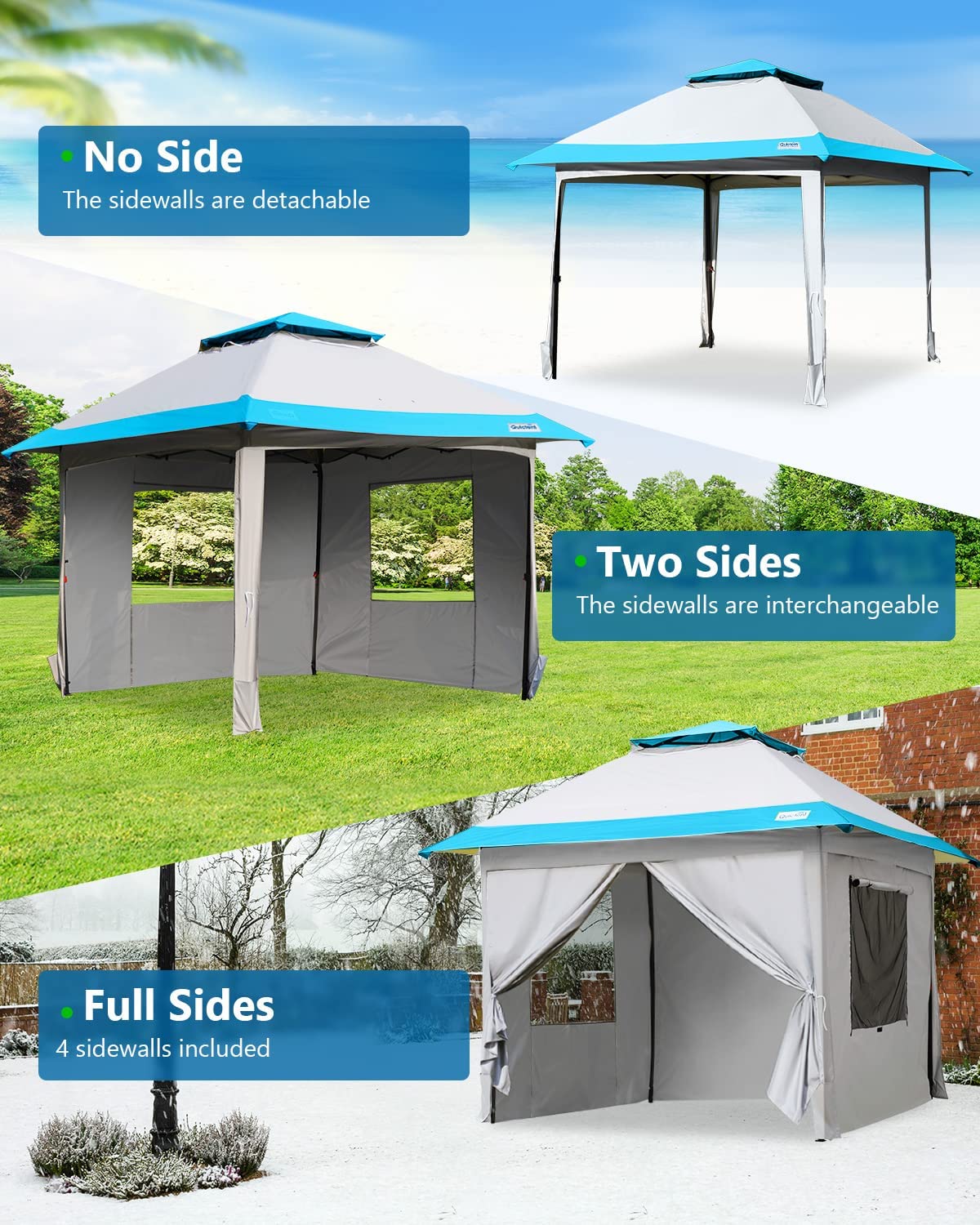 Canopy with sides sale