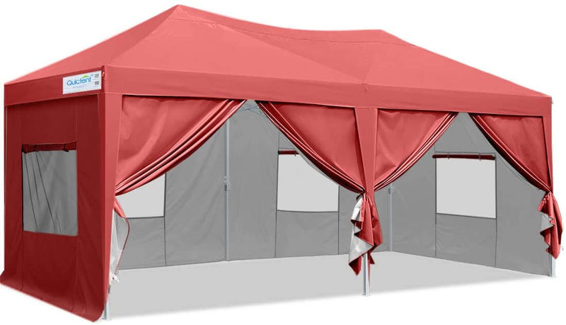 Quictent 10x20 Pop Up Canopy with 6 Removeable Sidewalls, Mesh Windows