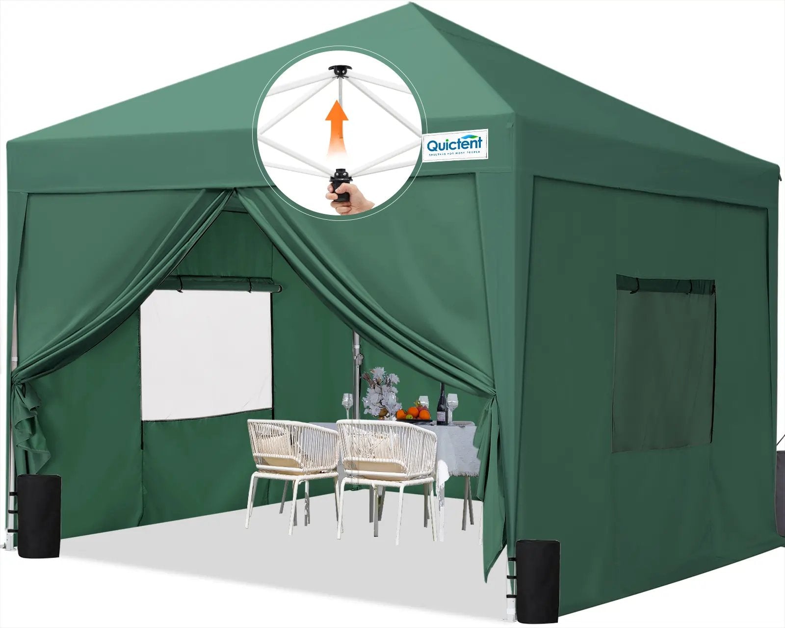 Green 10' x 10' Pop Up Canopy#color_green (Upgraded)