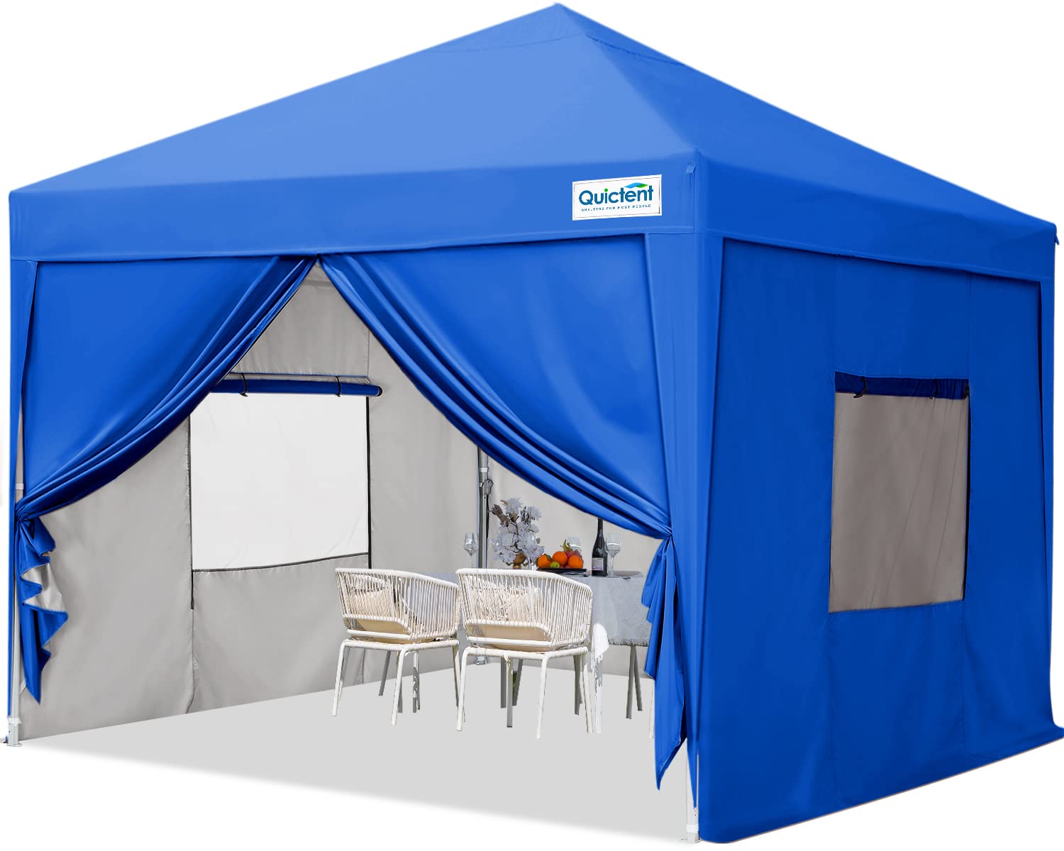 Quictent Privacy 8x8 10x10 10x20 Portable Pop Up Canopy with Sidewalls