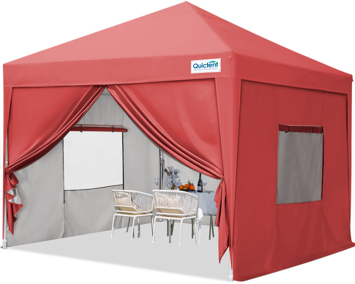 Quictent Privacy 8x8 10x10 10x20 Portable Pop Up Canopy with Sidewalls