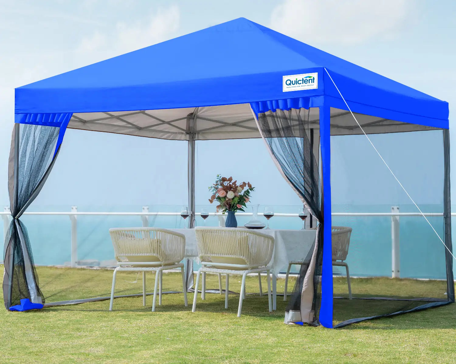 Quictent blue mesh tent#color_royal blue