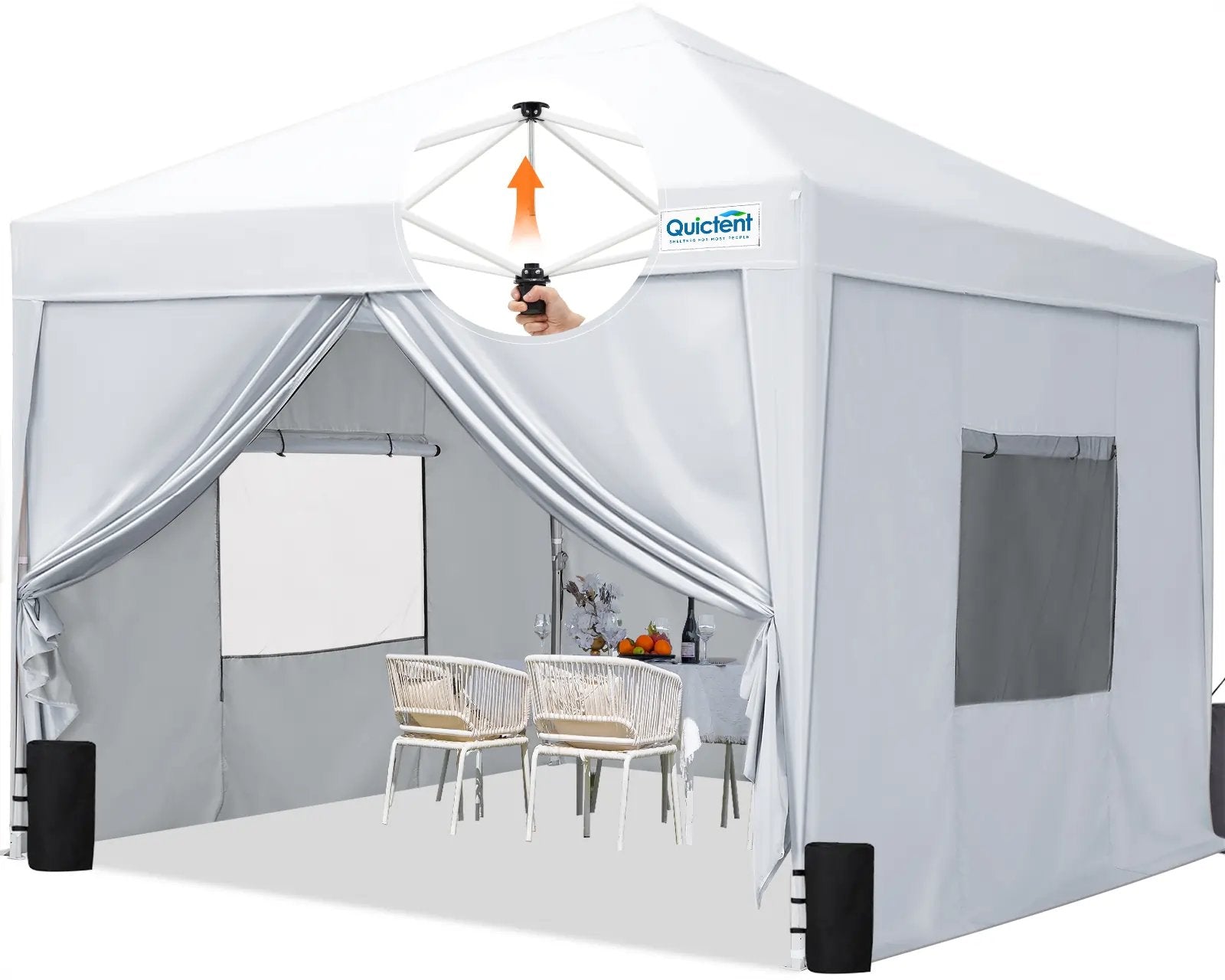 Ez up tent outlet with sides